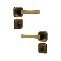 Kit 2 Fechadura Paris Externo Bronze Latonado 4cm MGM - 5