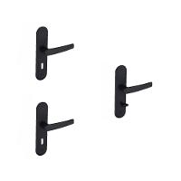 Kit 2 Fechaduras Interna e 1 WC Espelho Concept Pado Preto - 1