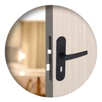 Kit 2 Fechaduras Interna e 1 WC Espelho Concept Pado Preto - 2