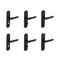 Kit 2 Fechaduras Interna 2 WC 2 Externa Espelho Pado Preto - 1