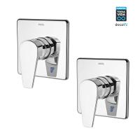 Kit 2 Acabamento Monocomando Para Chuveiro E Ducha Higiênica Lift 1/2" Cromada Docol - 2