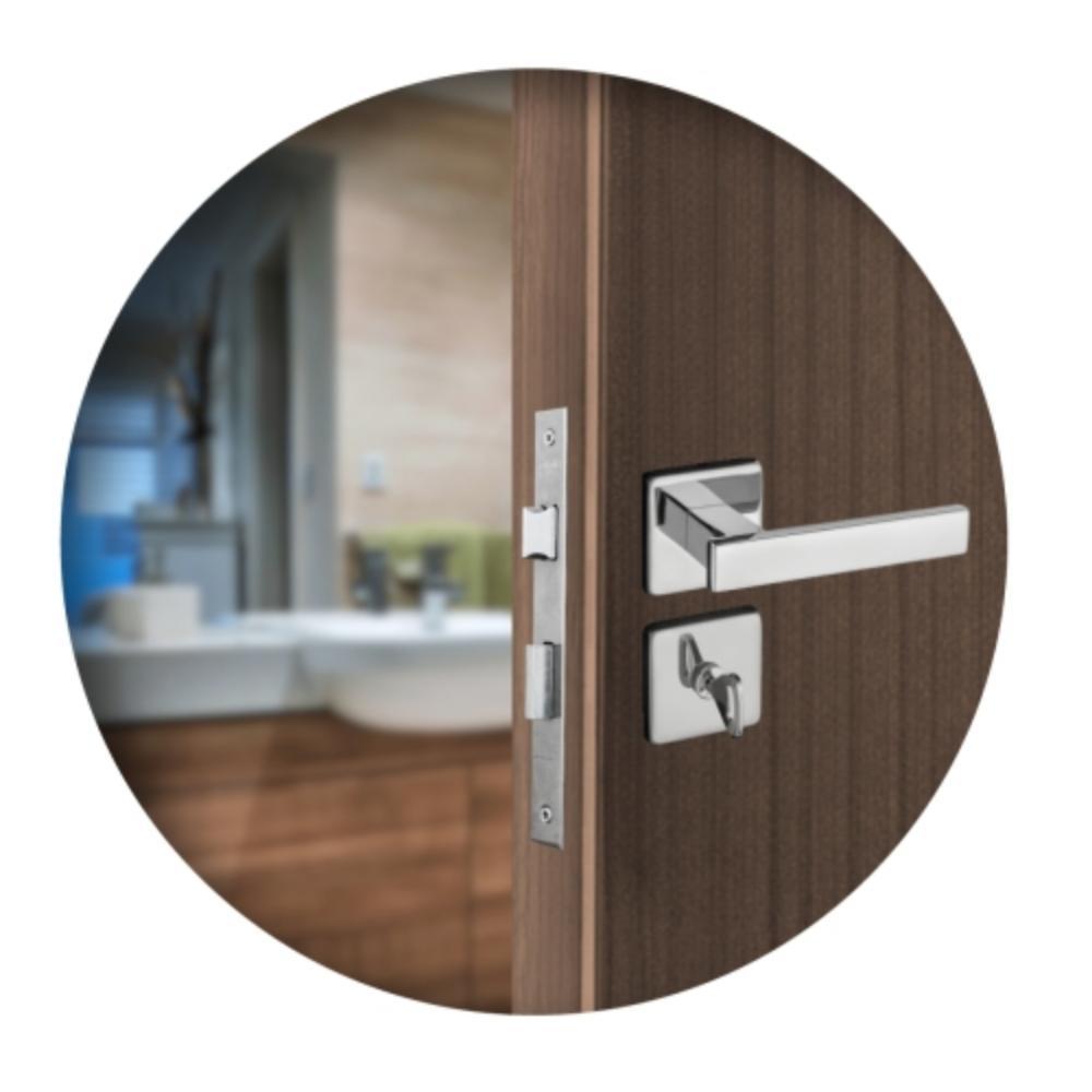 Kit 3 Fechaduras Interna e 2 WC Quad Concept Pado Cromado - 4