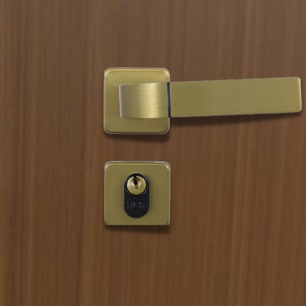 Kit 2 Fechaduras Roseta Módena Bronze Latonado Externa MGM - 3