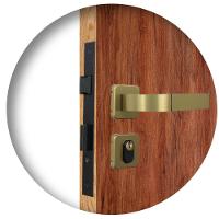 Kit 2 Fechaduras Roseta Módena Bronze Latonado Externa MGM - 2