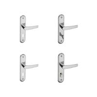 Kit 2 Fechaduras Interna 1 WC 1 Externa Espelho Pado Cromado - 1