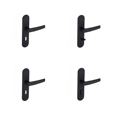 Kit 2 Fechaduras Interna 1 WC 1 Externa Espelho Pado Preto