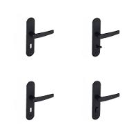 Kit 2 Fechaduras Interna 1 WC 1 Externa Espelho Pado Preto - 1