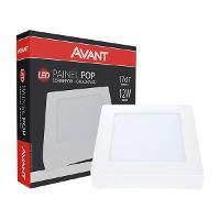 Kit 10 Painel Plafon Led De Sobrepor Quadrado 17cm 12w 6500k Bivolt Emissão De Luz Branca Avant - 5