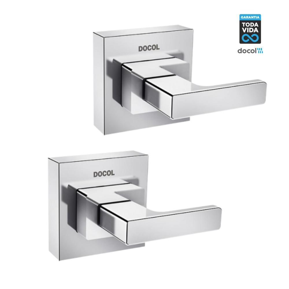 Kit 2 Acabamento Para Registro Docolbase Breezy 1/2" 3/4" 1" Cromado Docol - 2