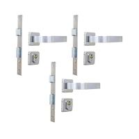 Kit 3 Fechaduras Roseta Módena Cromado Externa MGM - 1