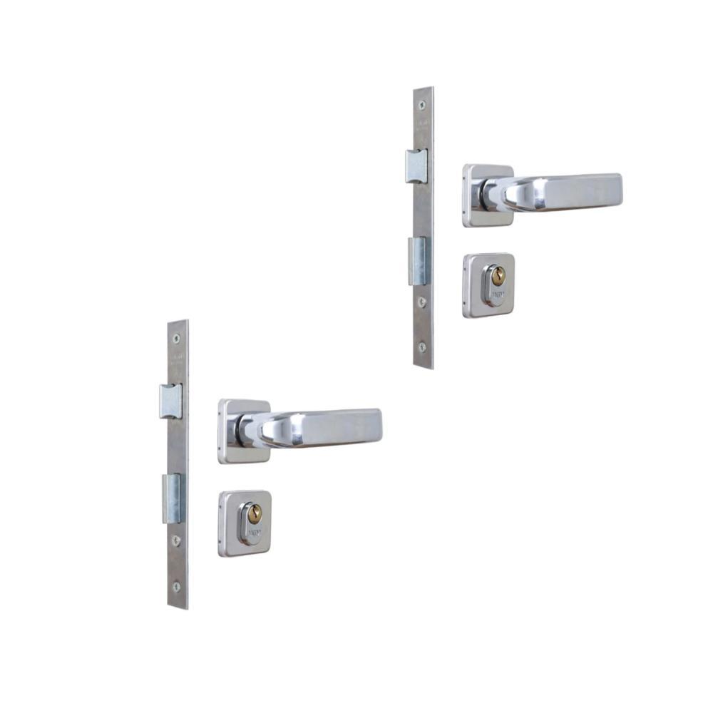 Kit 2 Fechadura Firenze Externo Alumínio 4cm MGM - 1