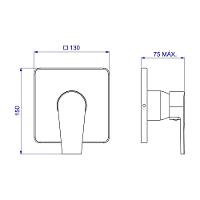 Kit 2 Acabamento Monocomando Para Chuveiro Level Alta E Baixa Pressão 4993 Cromado Deca - 5