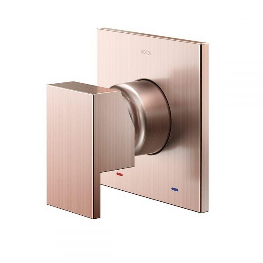 Kit 3 Acabamento Monocomando Para Chuveiro 3/4" Cobre Escovado Docol - 2