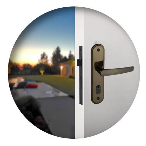 Kit 2 Fechaduras Interna 2 WC 2 Externa Espelho Pado Bronze - 2