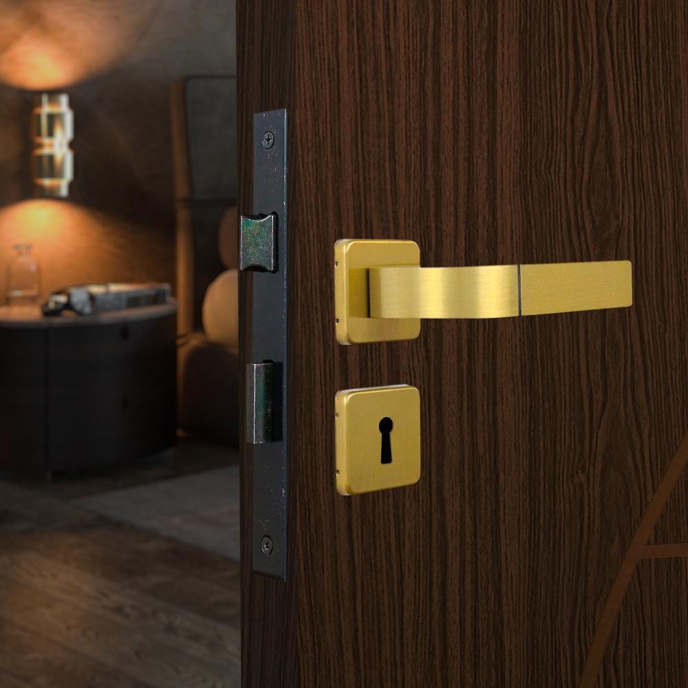 Kit 3 Fechaduras Roseta Módena Bronze Latonado Interna MGM - 4