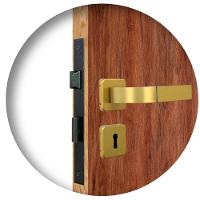 Kit 3 Fechaduras Roseta Módena Bronze Latonado Interna MGM - 2