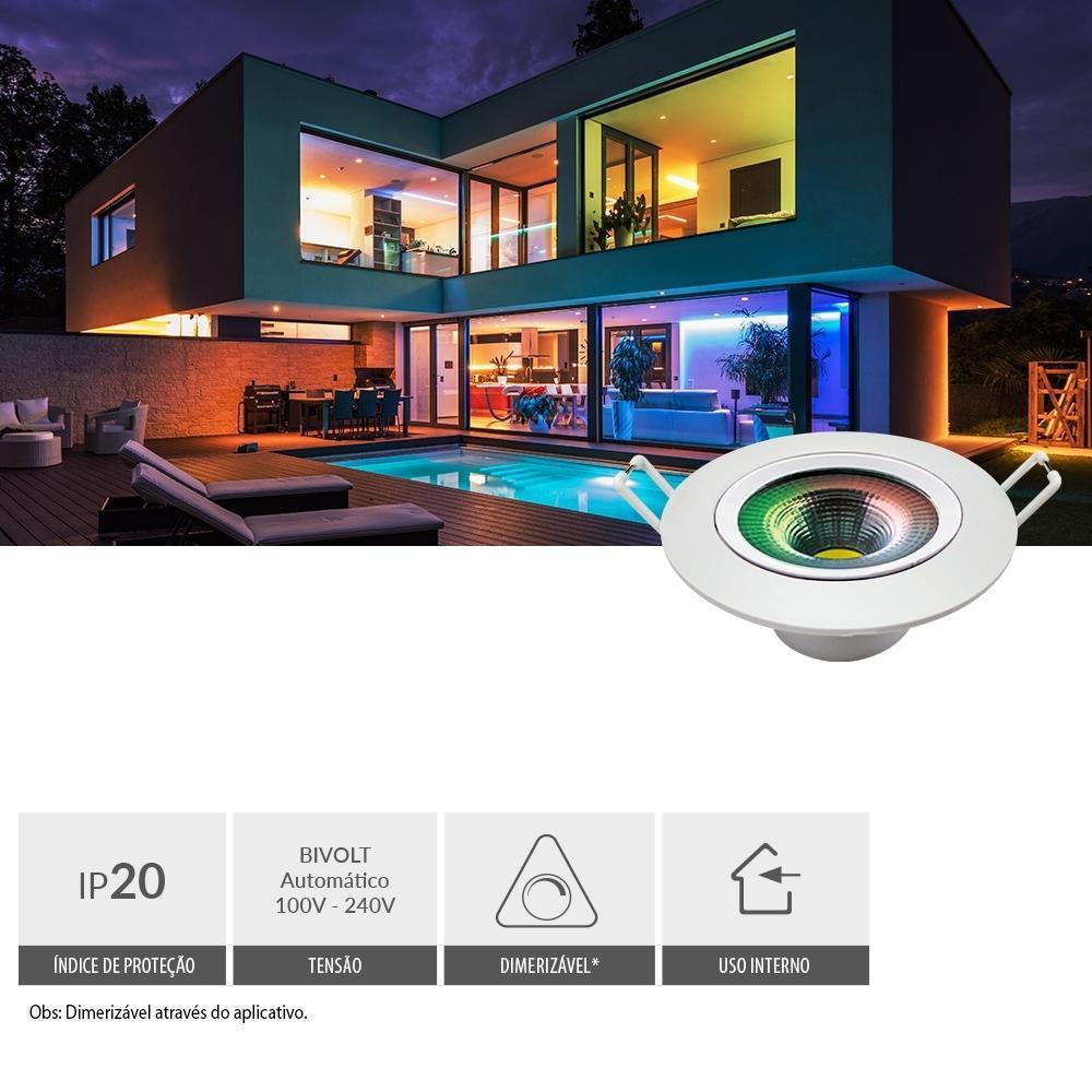 Kit 4 Spot Led Quadrado 5W Wifi RGB Smart Alexa Avant - 4