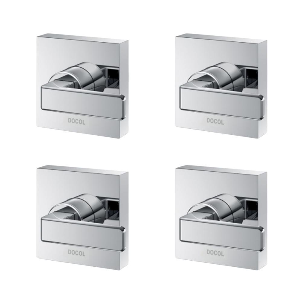 Kit 4 Acabamento Para Registro Docolbase Stillo 1/2" 3/4" 1" Cromado Docol - 1