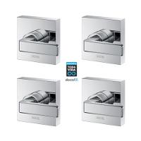 Kit 4 Acabamento Para Registro Docolbase Stillo 1/2" 3/4" 1" Cromado Docol - 2