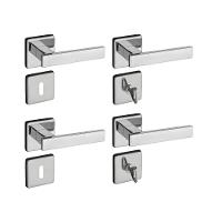 Kit 2 Fechaduras Interna e 2 WC Quad Concept Pado Cromado - 1