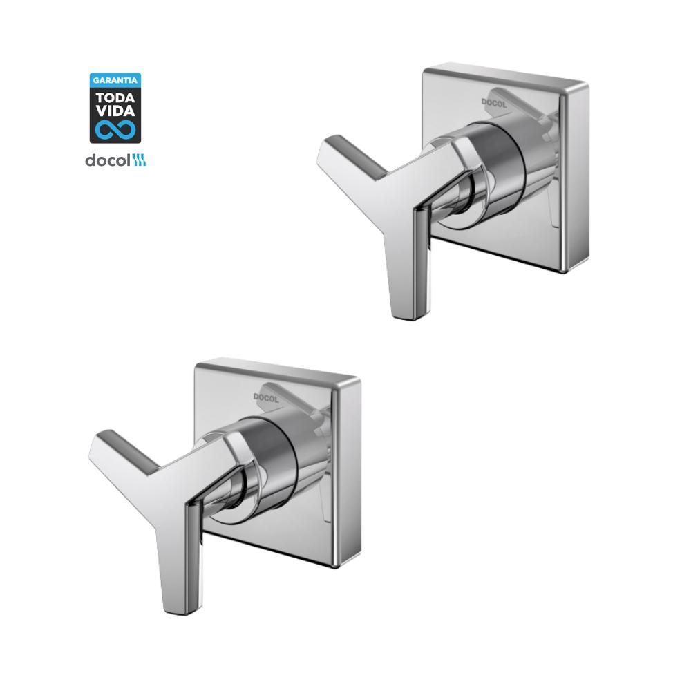 Kit 2 Acabamento Para Registro Docolbase 1/2" 3/4" 1' City Cromado Docol - 1