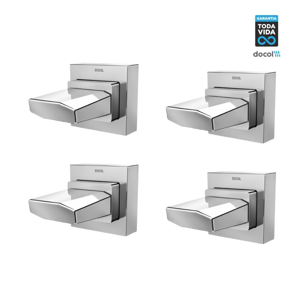 Kit 4 Acabamento Para Registro Docolbase Next 1/2" 3/4" 1" Cromado Docol - 2
