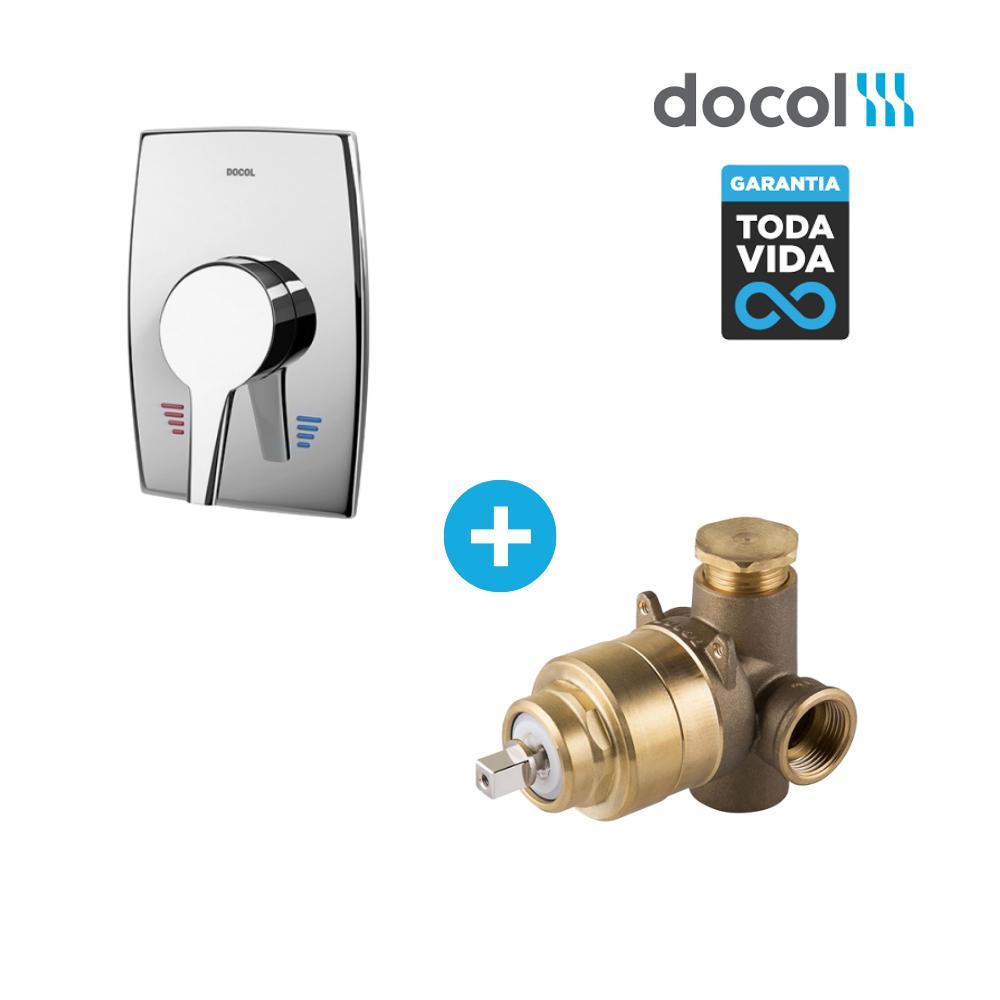 Kit Base Misturador para Chuveiro e Acabamento Monocomando Nexus 3/4' Docol - 2
