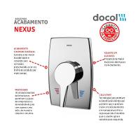 Kit Base Misturador para Chuveiro e Acabamento Monocomando Nexus 3/4' Docol