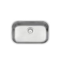 Cuba de embutir Lavinia 47 BL em aço inox acetinado 47x30cm Tramontina com Sifão Sanfonado Universal Simples 1.1/2" - 5