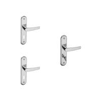 Kit 2 Fechaduras Interna e 1 WC Espelho Concept Pado Cromado - 1