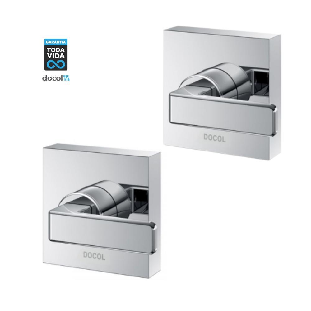 Kit 2 Acabamento Para Registro Docolbase Stillo 1.1/4" 1.1/2" Cromado Docol - 1