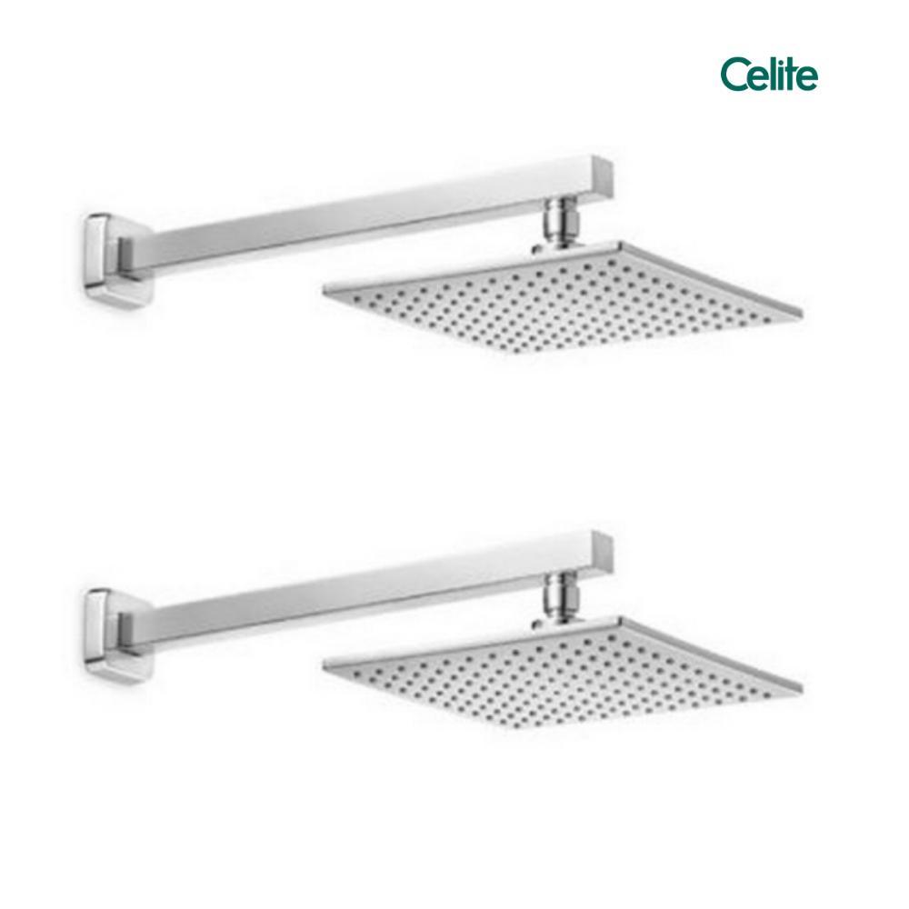 Kit 2 Chuveiro De Parede Quadrado Elite Cromada Celite - 2