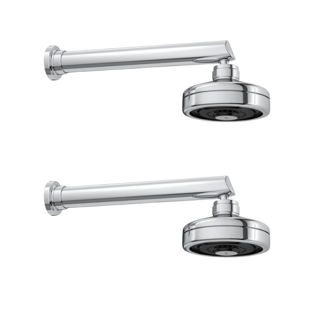 Kit 2 Chuveiro De Parede Redondo Acqua Plus Com Tubo 1990 Cromada Deca - 1