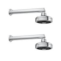 Kit 2 Chuveiro De Parede Redondo Acqua Plus Com Tubo 1990 Cromada Deca - 1