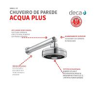 Kit 2 Chuveiro De Parede Redondo Acqua Plus Com Tubo 1990 Cromada Deca