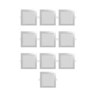 Kit 10 Painel Plafon Led 18w Branco-Frio Sobrepor Luminária