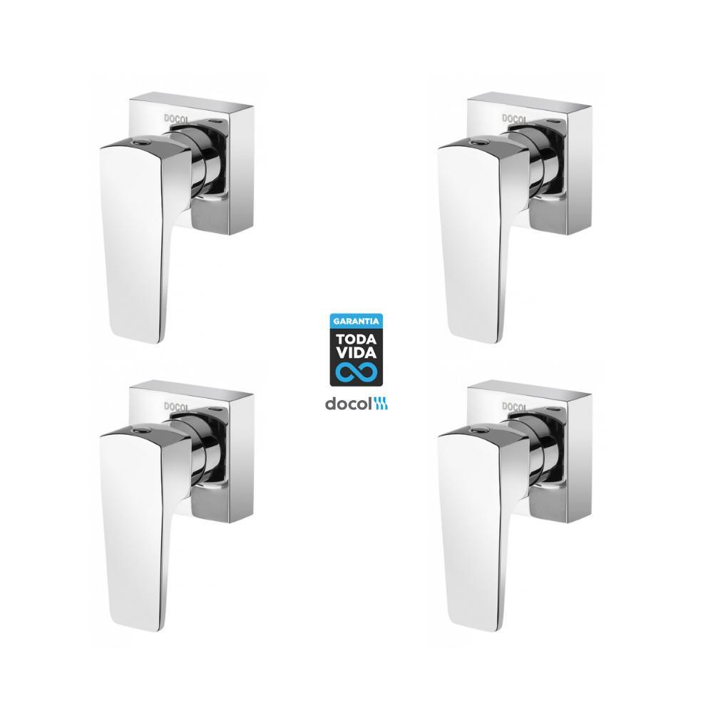 Kit 4 Acabamento Para Registro Base Deca Lift 1/2" 3/4" 1" Cromado Docol - 2