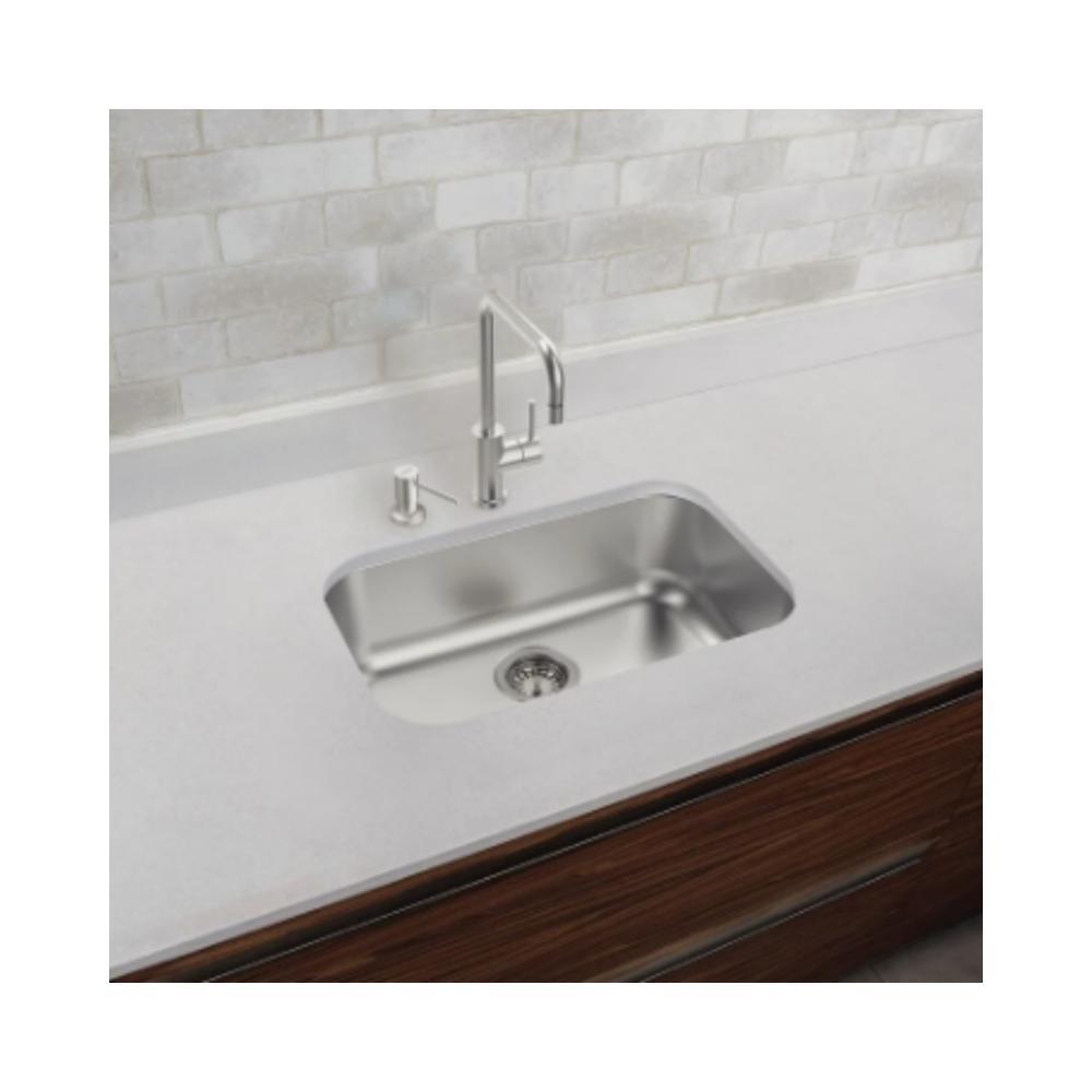 Cuba De Inox Lavínia 56x34cm 3.1/2' Com Válvula 94024/107 Acetinada Tramontina com Sifão Sanfonado Universal Simples 1.1/2" - 4