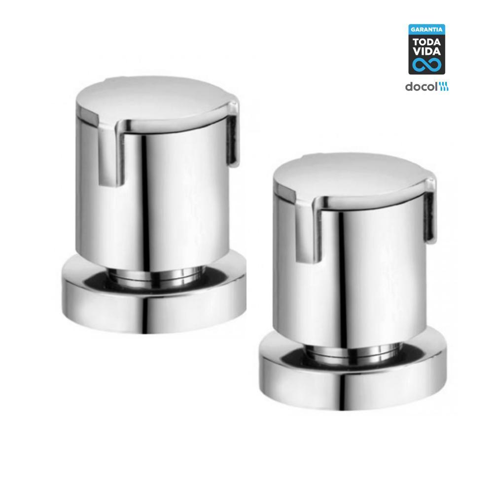 Kit 2 Acabamento Para Registro Docolbase Riva 1/2" 3/4" 1" Cromado Docol - 2