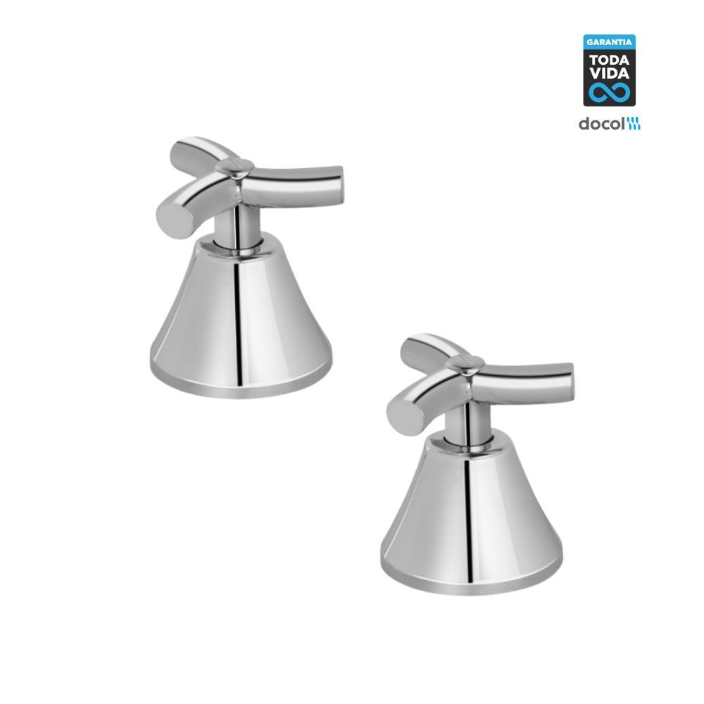 Kit 2 Acabamento Para Registro Docolbase Primor 1/2" 3/4" 1" Cromado Docol - 2