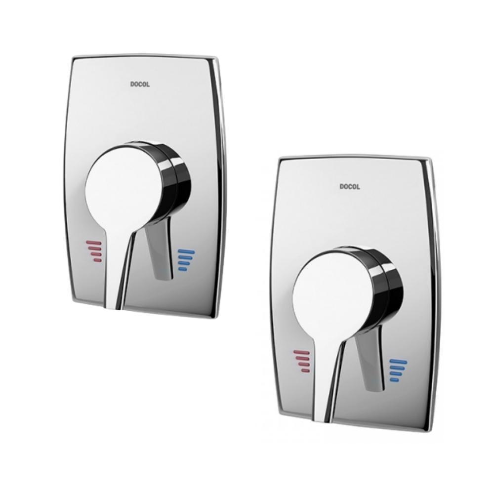 Kit 2 Acabamento Monocomando De Chuveiro Nexus 3/4" Alta E Baixa Pressão Cromado Docol - 1