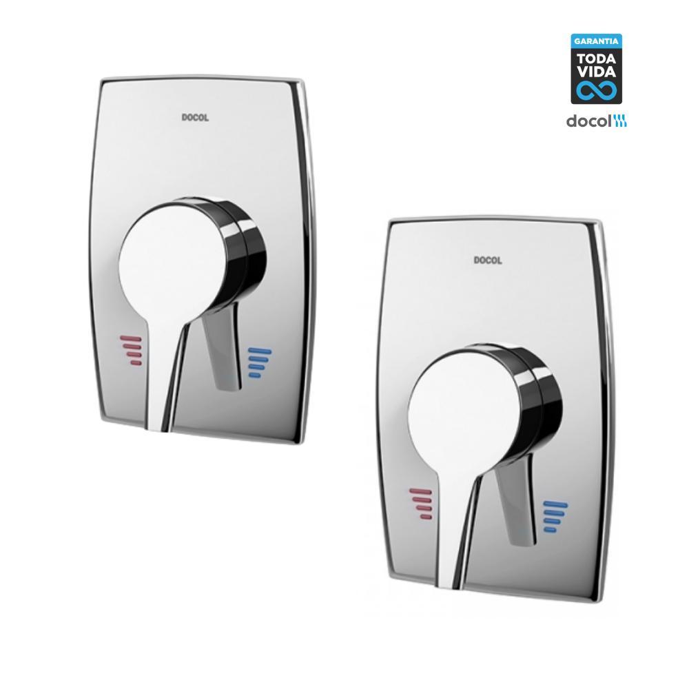 Kit 2 Acabamento Monocomando De Chuveiro Nexus 3/4" Alta E Baixa Pressão Cromado Docol - 2