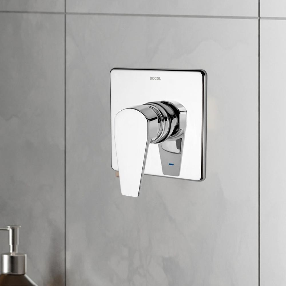 Kit 2 Acabamento Monocomando Para Chuveiro Lift 3/4" Alta E Baixa Pressão Cromado Docol - 5