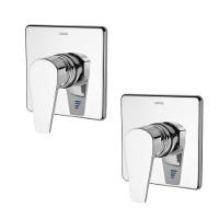 Kit 2 Acabamento Monocomando Para Chuveiro Lift 3/4" Alta E Baixa Pressão Cromado Docol - 1