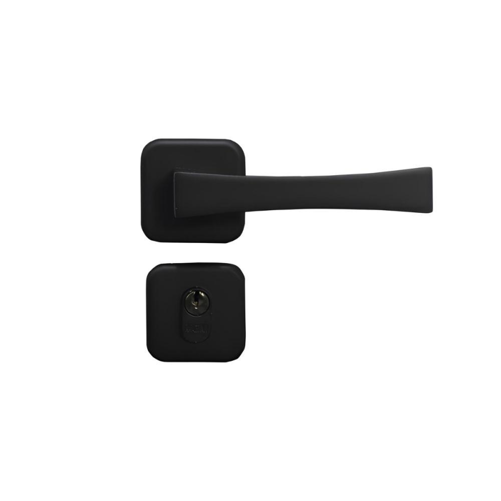 Kit 3 Fechadura Paris Externo Preto Fosco 4cm MGM - 3