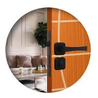 Kit 3 Fechadura Paris Externo Preto Fosco 4cm MGM - 2