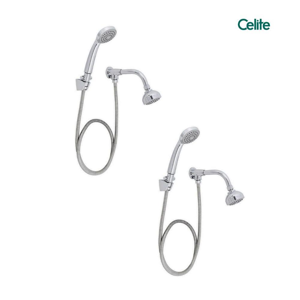 Kit 2 Chuveiro Redondo Com Ducha Smart Cromado Celite - 1
