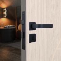 Kit 2 Fechaduras Interna Roseta Módena Preto Fosco MGM 40mm - 4