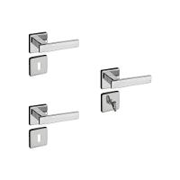 Kit 2 Fechaduras Interna e 1 WC Quad Concept Pado Cromado - 1