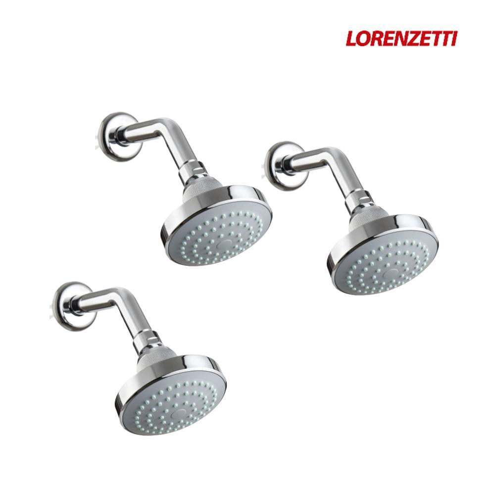 Kit 5 Ducha Fria De Parede Flatt Cromada 7001 F16 Lorenzetti - 2